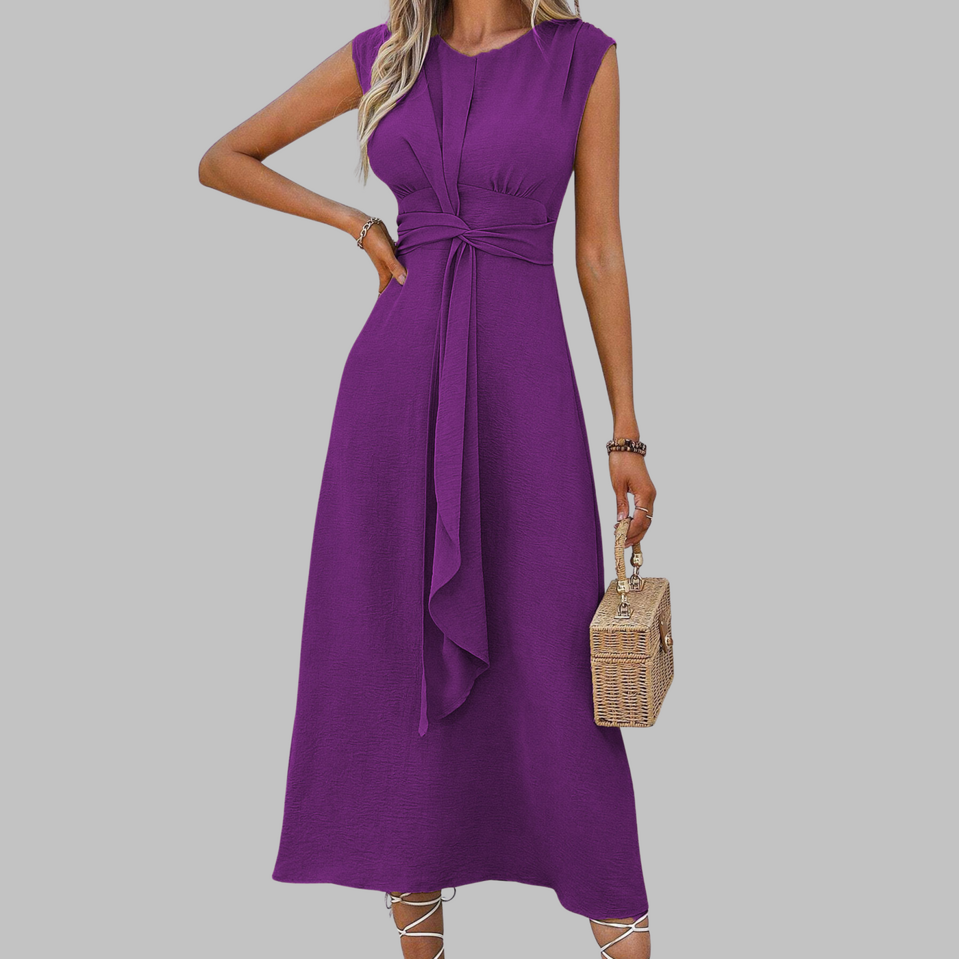 REESE™ - Elegant Sleeveless Round Neck Maxi Dress