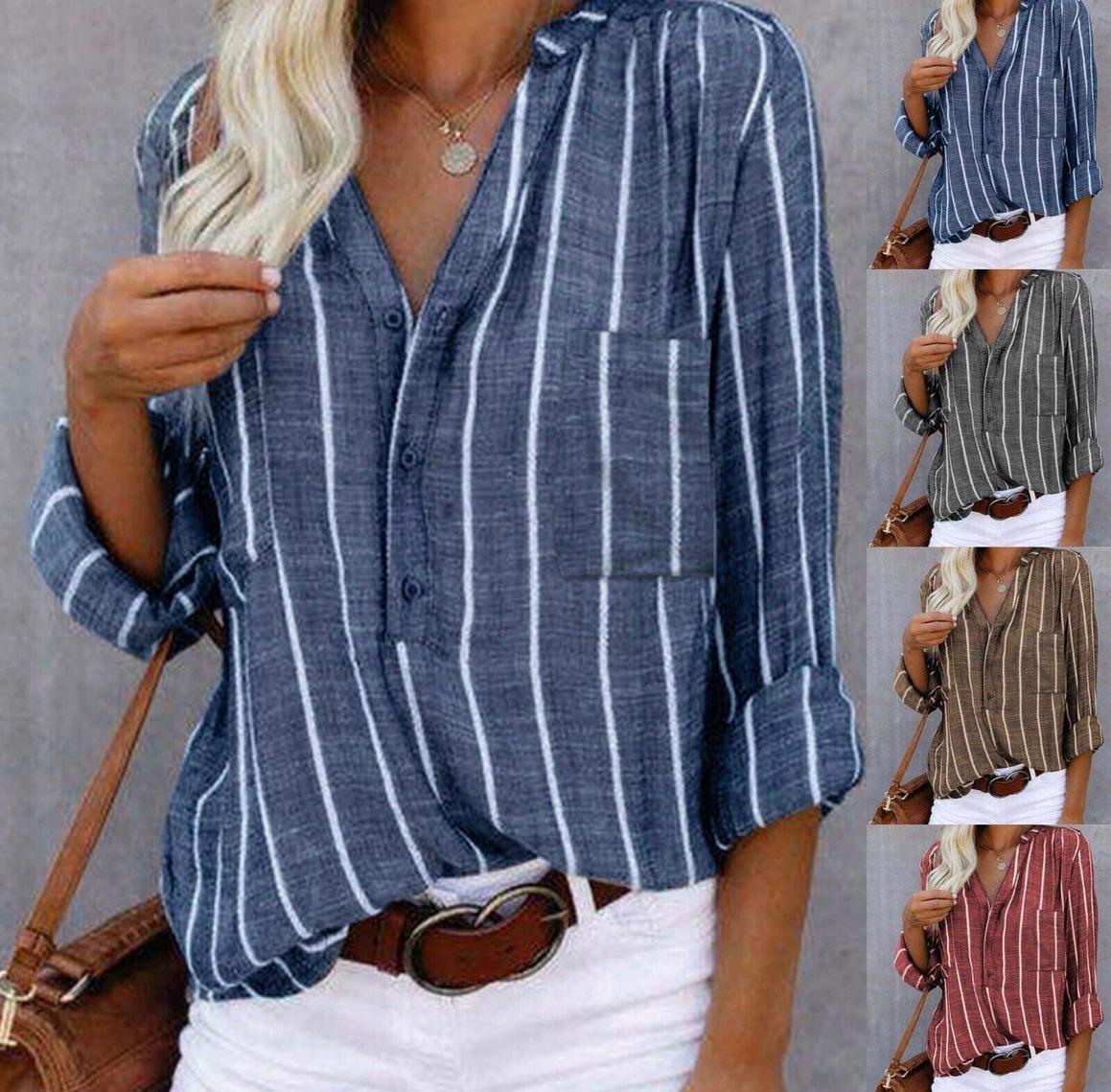 Lavendria - Striped Casual Blouse