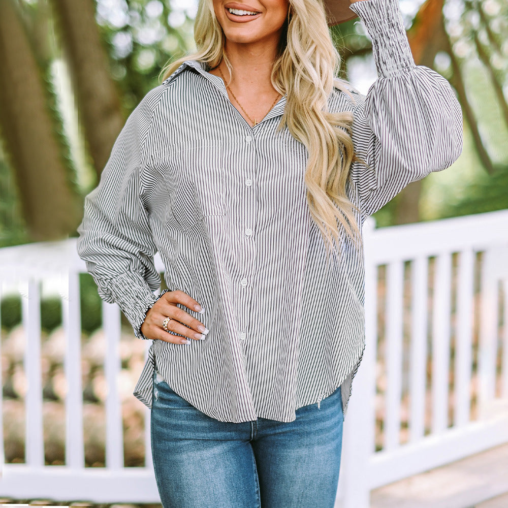 Quinlee - Stripe Relaxed Shirt
