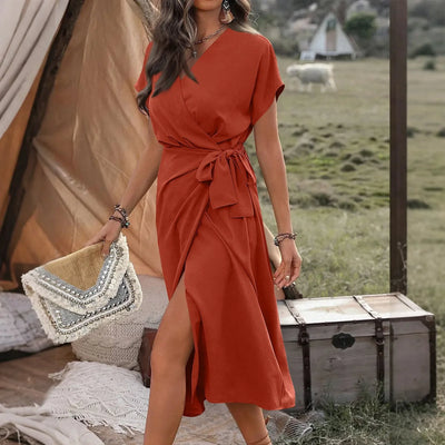 Sofia | Elegant Wrap Midi Dress