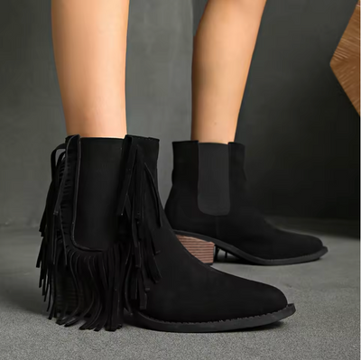 Mia® | Luxury Fringe Ankle Boots