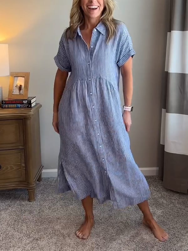 Cassie | Elegant Striped Dress