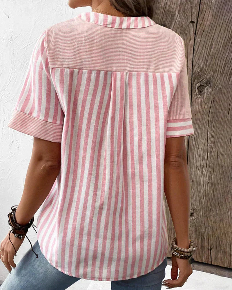Talia - Elegant Striped Blouse
