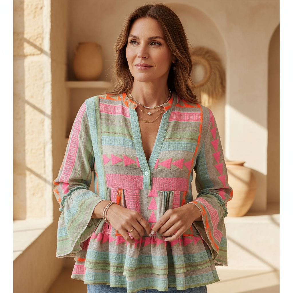 Sirenia - Boho Printed Top