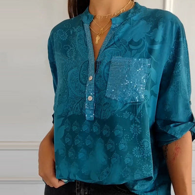 Thalina - Embellished Pocket Blouse